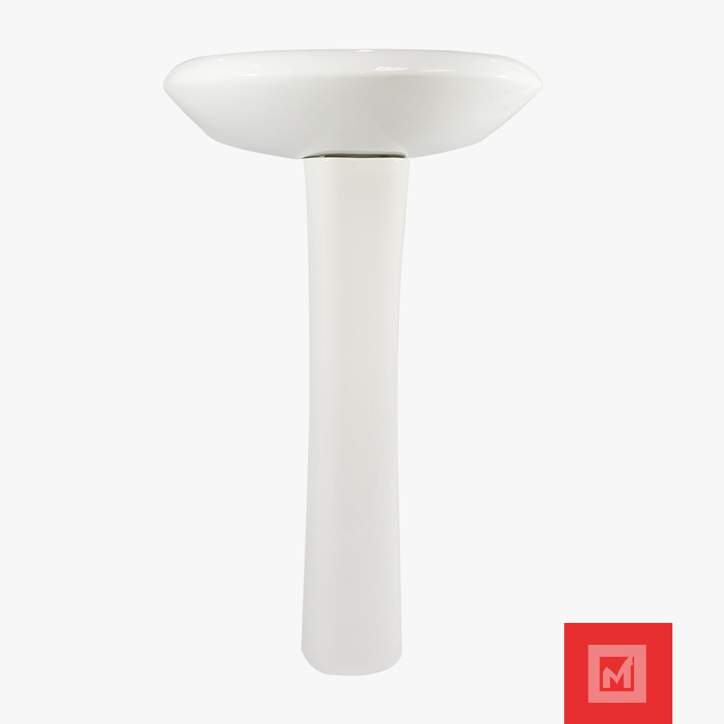 Imagen de Lavamanos Casa Blanca Con Pedestal Blanco 2