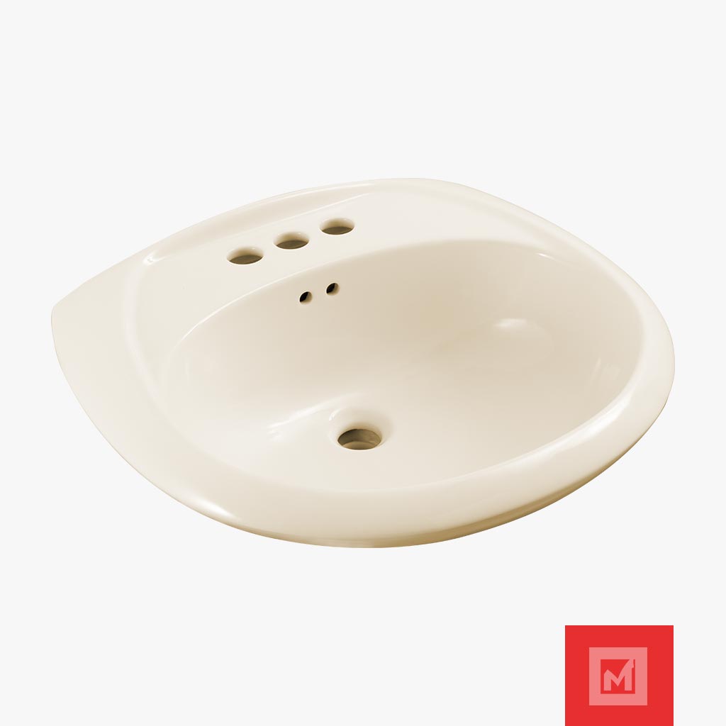 Imagen de Lavamanos Olympus A4 Con Pedestal Bone  2