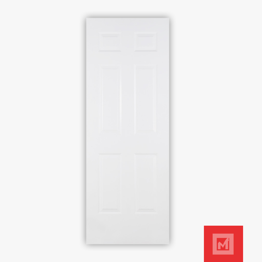 Imagen de Puerta Metálica Gladiador Blanco 6 Tableros 0.85X2.07 2