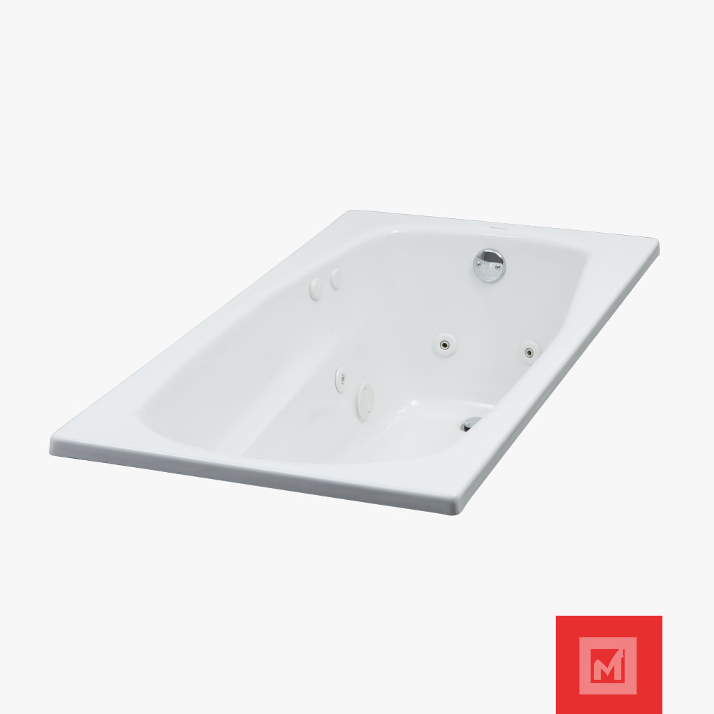 Imagen de BAÑERA MAUI C/HIDROMASAJE AMERIC STAND  BLANCO 19.01373.020 3