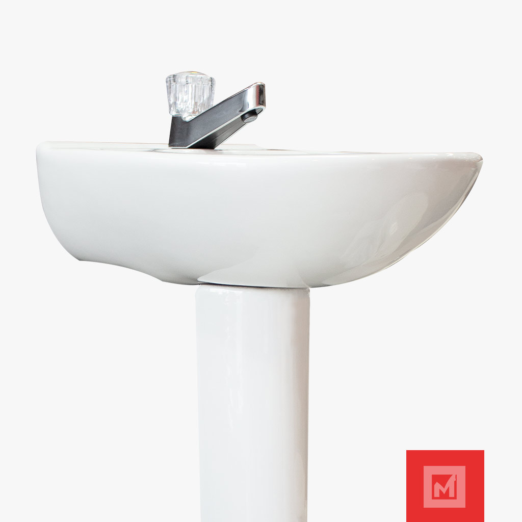 Imagen de Lavamanos redondo con pedestal 2