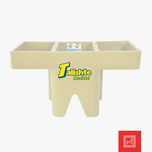 Pila De Plastico Beige 2 Lavaderos