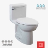 Inodoro Cadet Iii One Piece Elongado Cierre Lento Blanco
