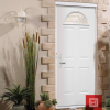 Puerta Metálica Media Luna Blanco 0.90X2.07