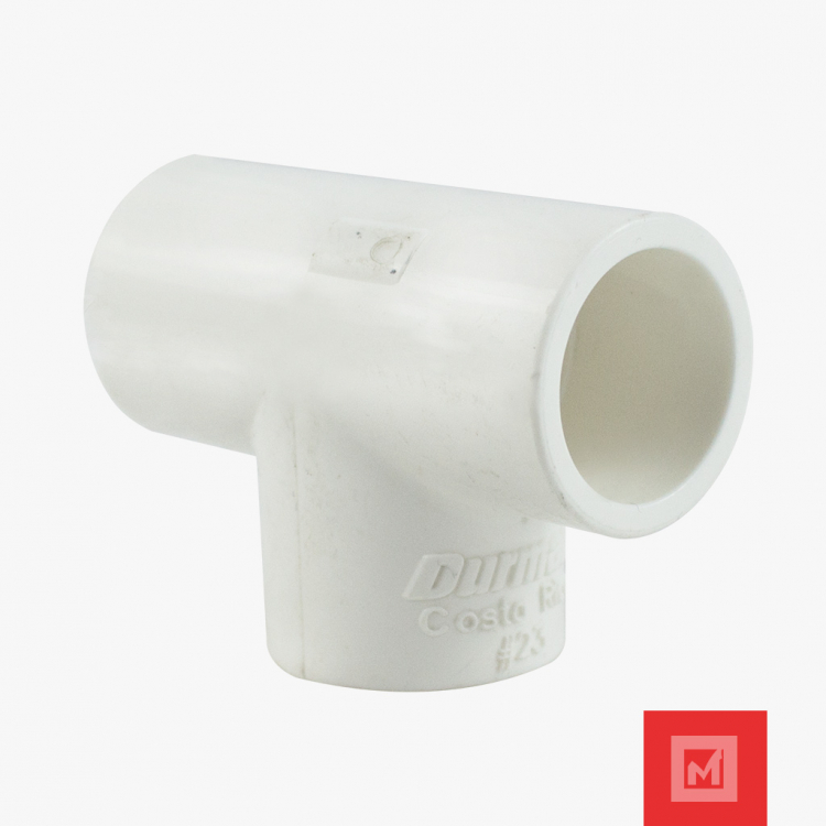 TEE DURM AGUA POTABLE LISA CED. 40 1/2PLG PVC