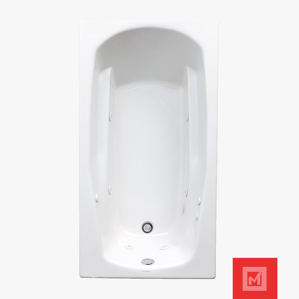 Imagen de BAÑERA MAUI C/HIDROMASAJE AMERIC STAND  BLANCO 19.01373.020