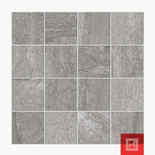 Piso Cerámico Piedra Slab Gris 33X33