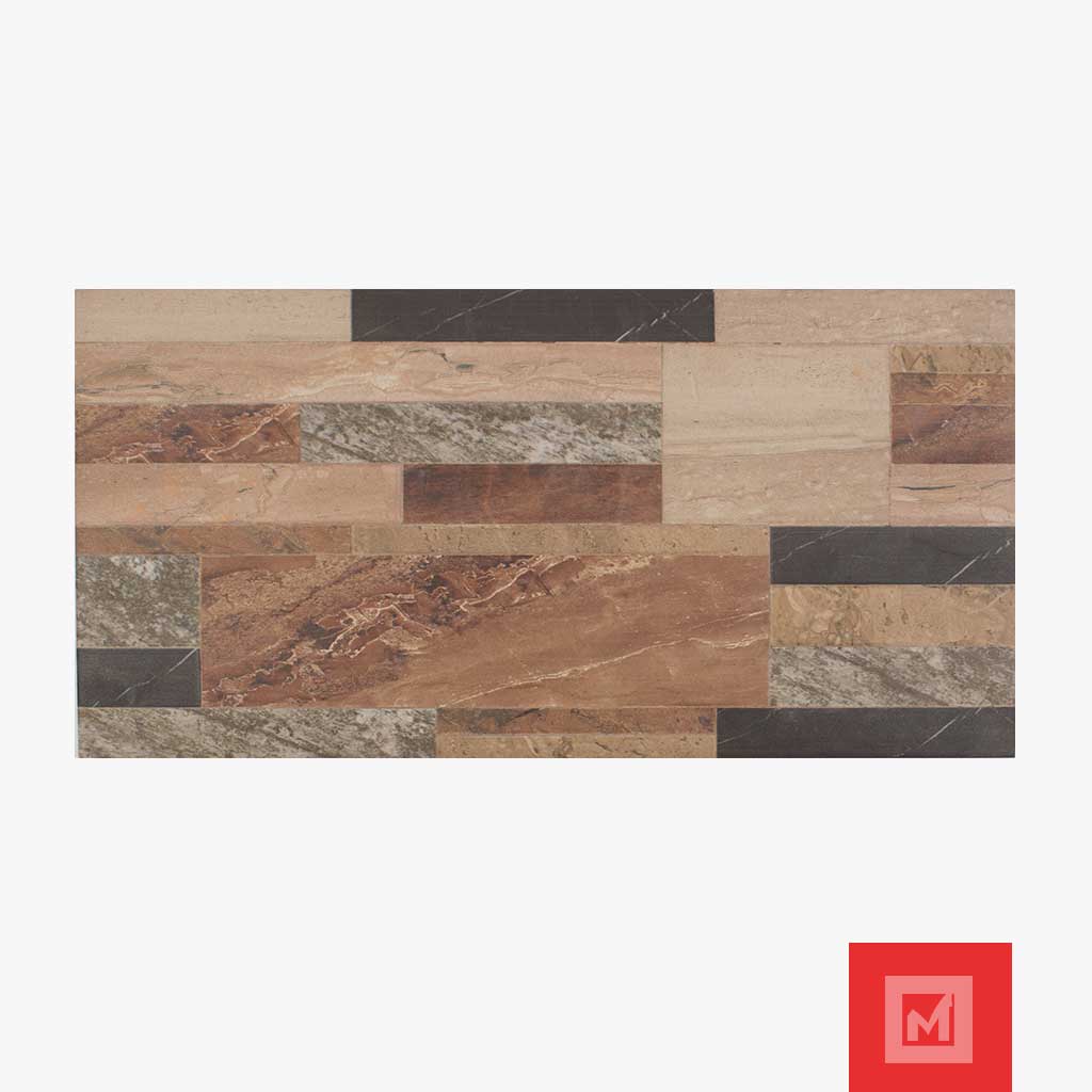 Imagen de Fachaleta Lagos Black Brillo 25X50