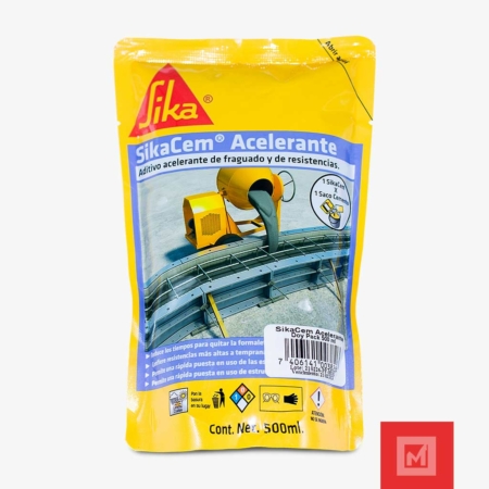 SIKACEM ACELERANTE DOY PACK  P/ CONCRETO /REPELLOS 500ML 629