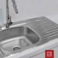 Lavatrastos De Sobreponer 1 Fosa Ala Derecha Con Kit 75X48