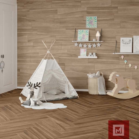 Piso Imitación Madera Villawood Nogal 20X120