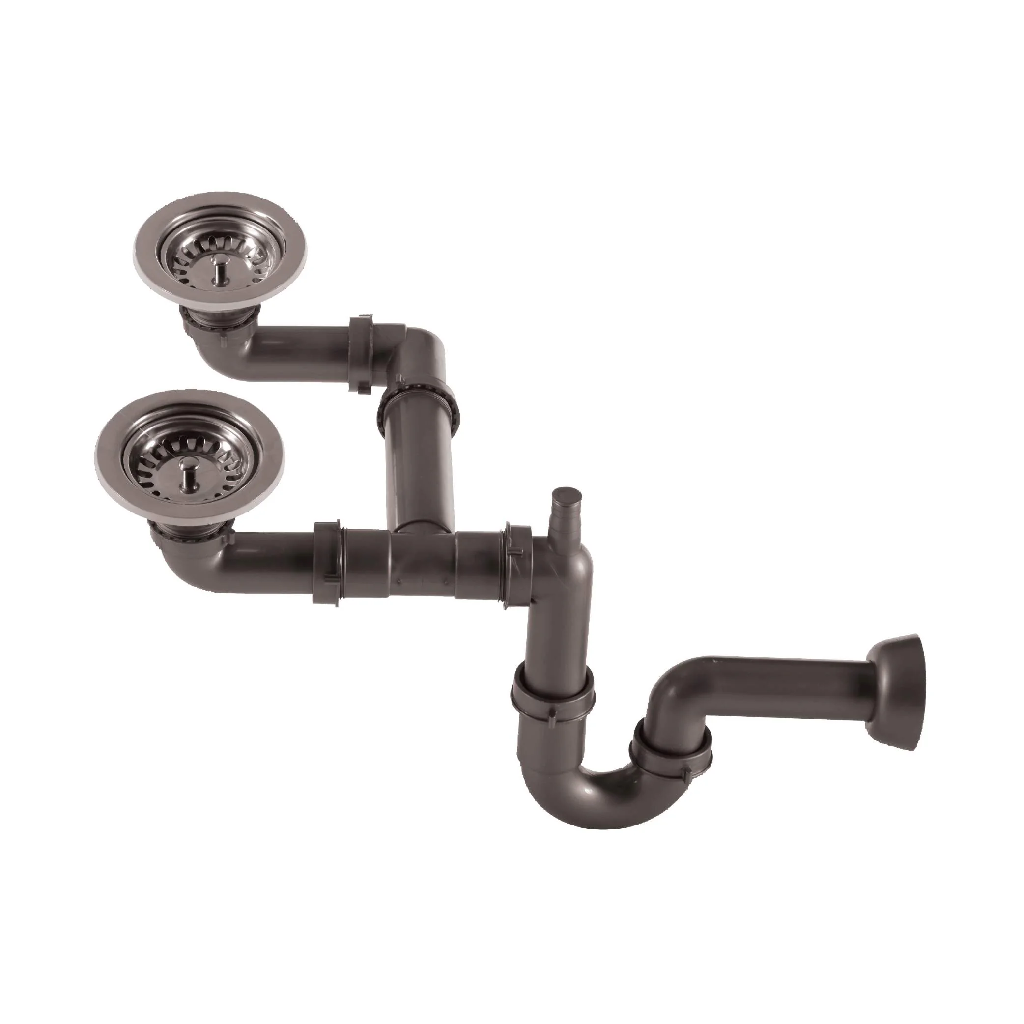 Imagen de Combo Lavatrastos 2 Fosa Alessia 86x50cm Incluye Accesorios / BAJO PED 6