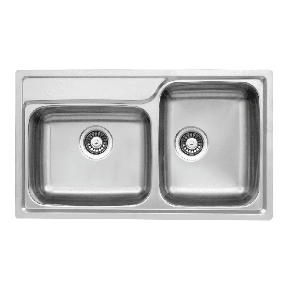 Imagen de Combo Lavatrastos 2 Fosa Alessia 86x50cm Incluye Accesorios / BAJO PED 2