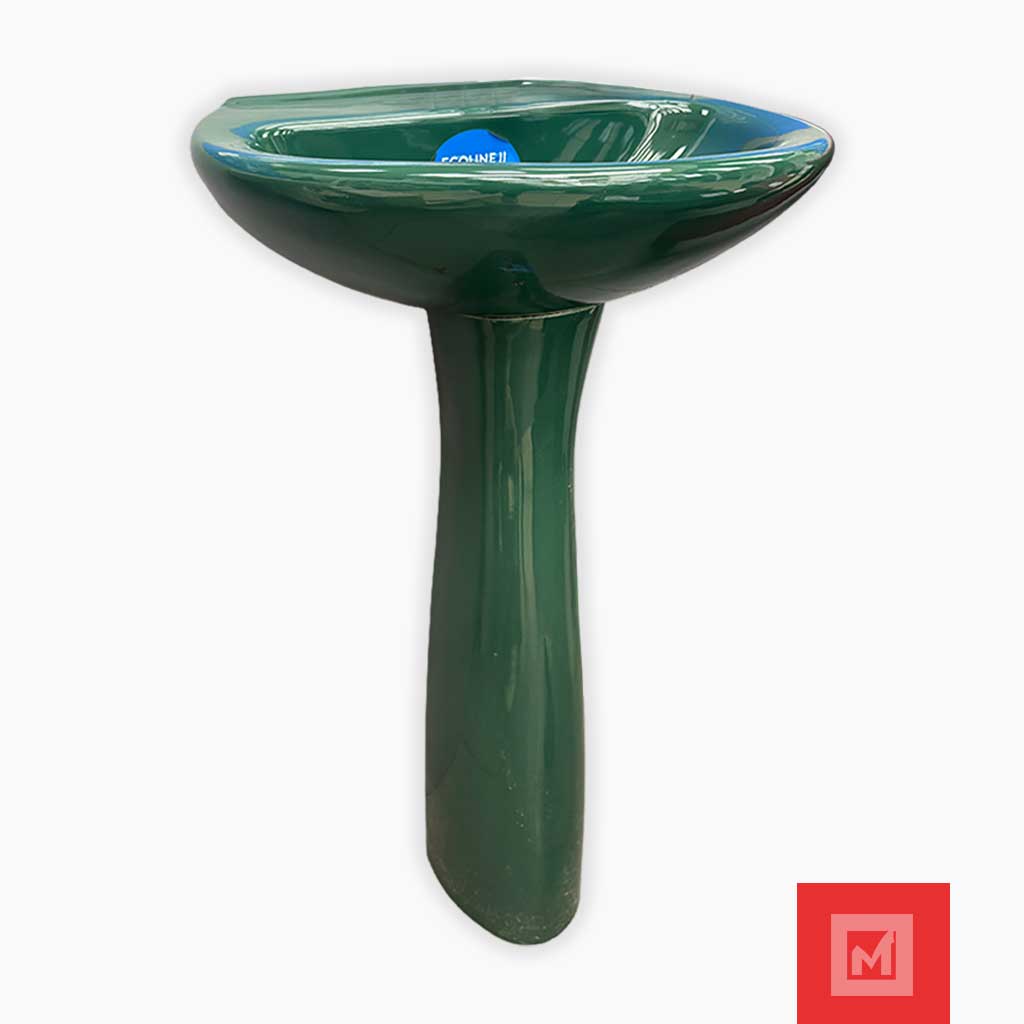 Imagen de Lavamanos preponchado con pedestal Ecoline Verde 