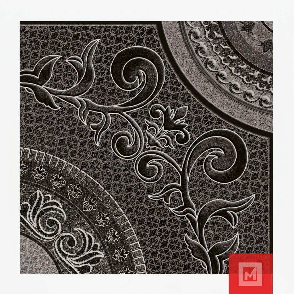 Imagen de Piso Cerámico Betania Negro 44x44 cm 3