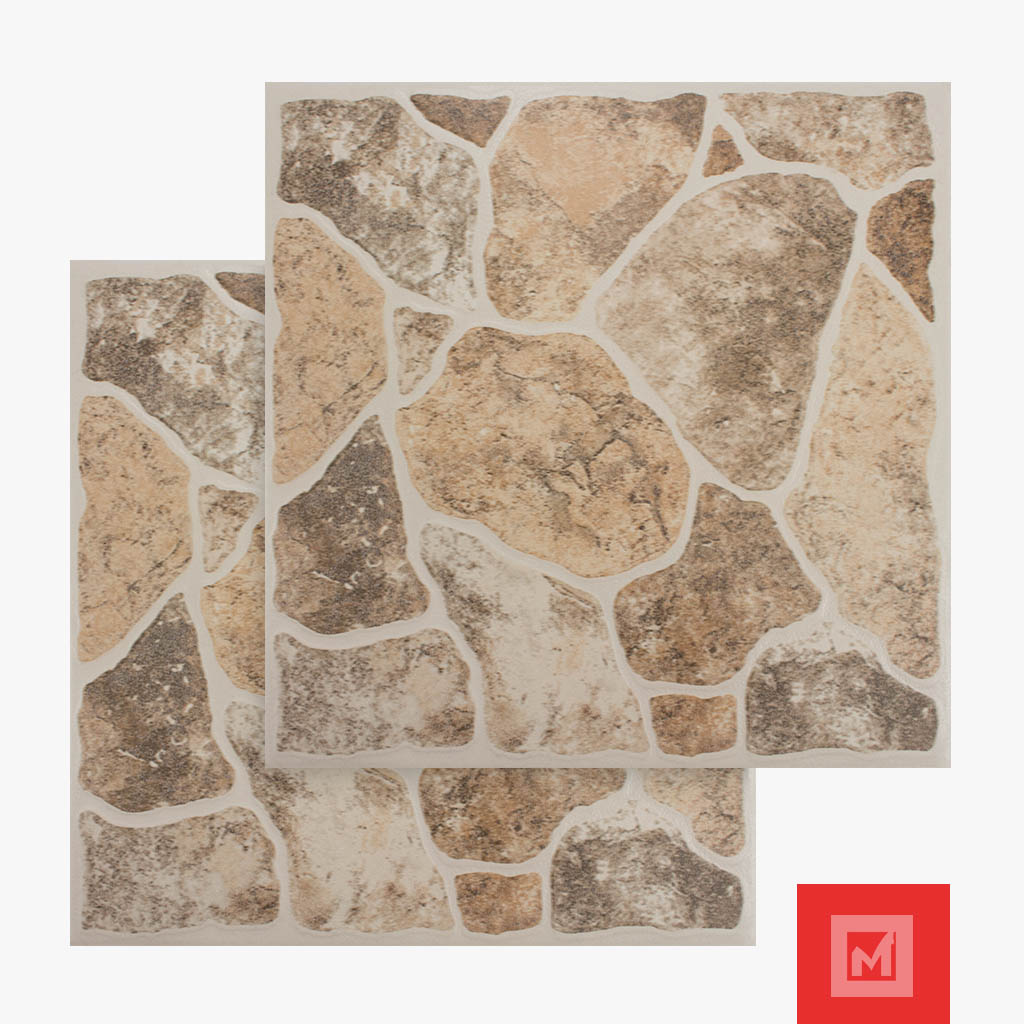 Imagen de Piso Cerámico Rústico Empedrado Beige 44x44 3