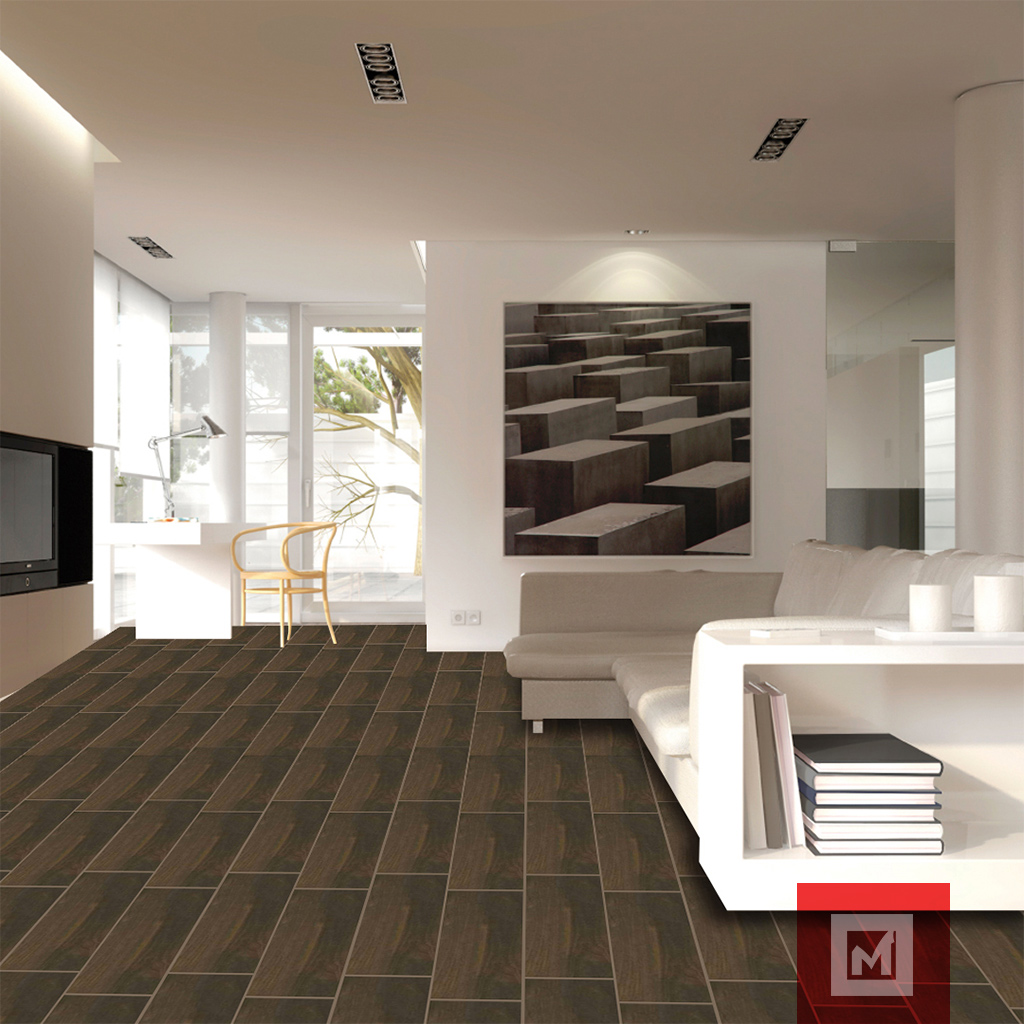 Imagen de Piso imitación madera Legacy café 3