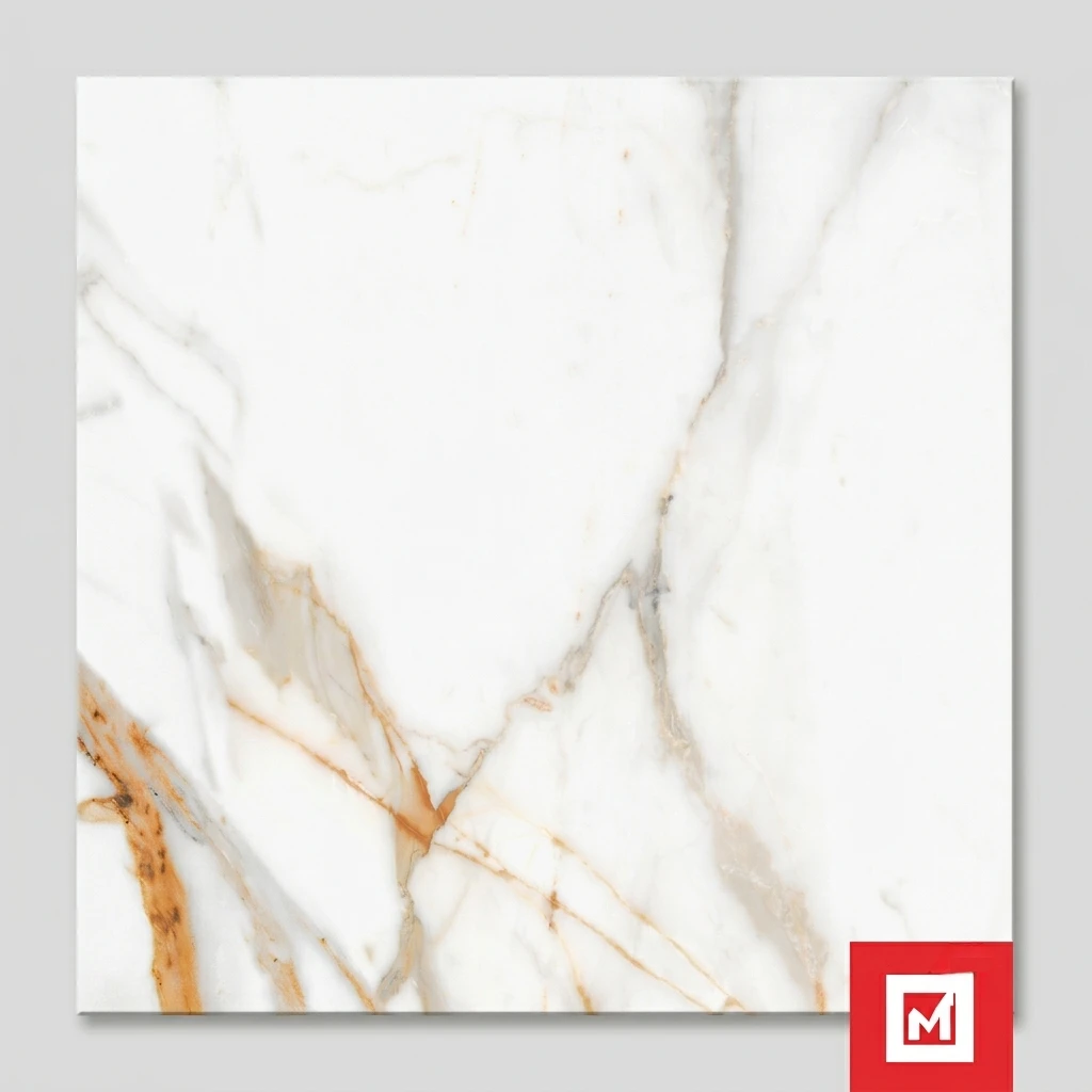 Imagen de Piso Cerámico Mármol Voel Blanco 44x44 cm 3