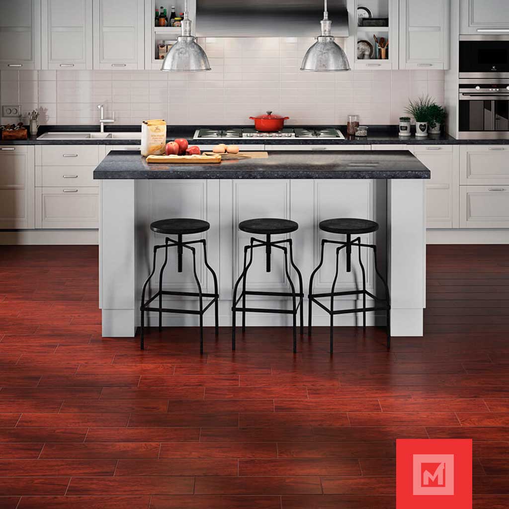 Imagen de Piso Imitación Madera Sander Cherry 18X55 3