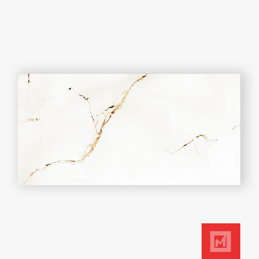 Imagen de Porcelanato Statuario Rich Gold 60x120cm 2