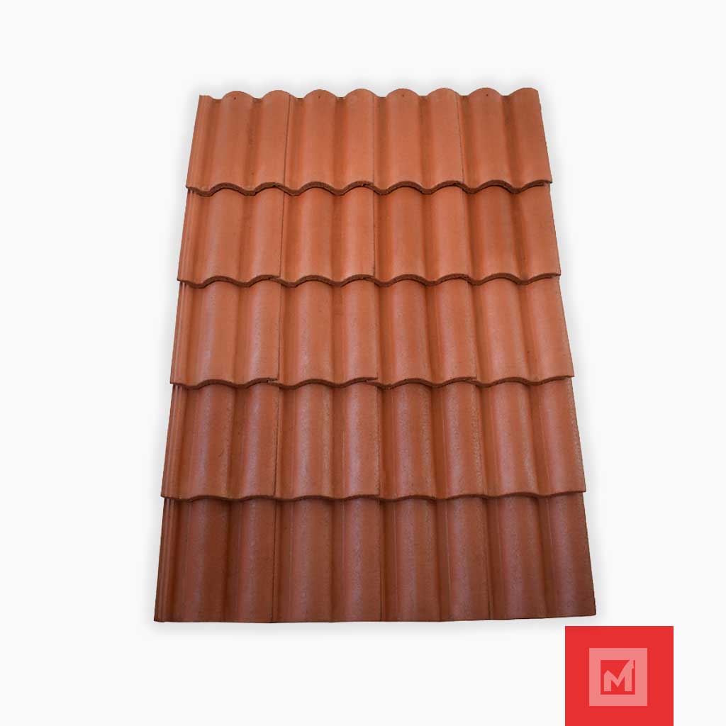 Imagen de Teja veneciana concreto naranja 33x42 2